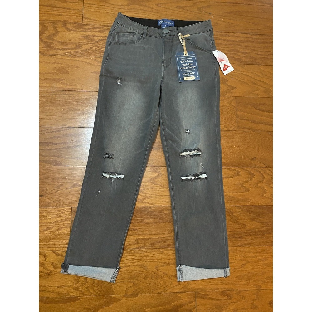 Democracy Ab Technology Jeans High Rise Vintage Skinny Women's Size 4 Gray New!